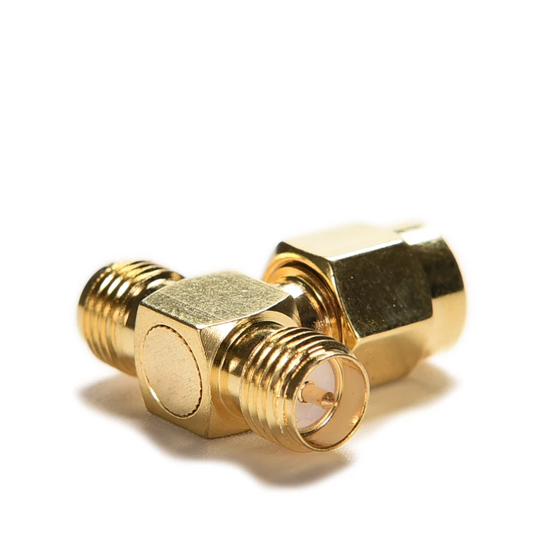 1 шт. тройной адаптер 1M2F RP.SMA разъем штекер на 2 RP-SMA женский T RF FM | Компьютеры и офис
