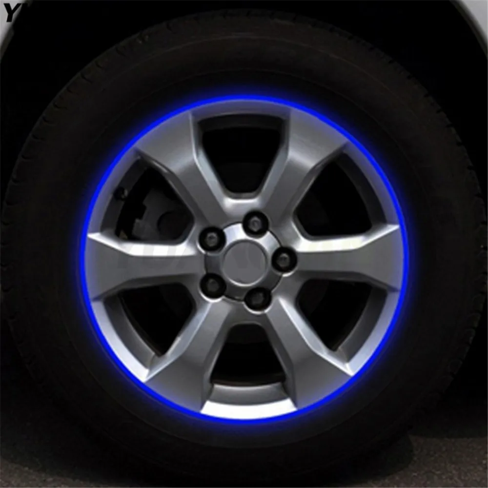 16 Strips Bike Car Motorcycle Wheel Tire Reflective Rim Stickers And Decals Decoration 17&quot18&quot Color Styling New | Автомобили и