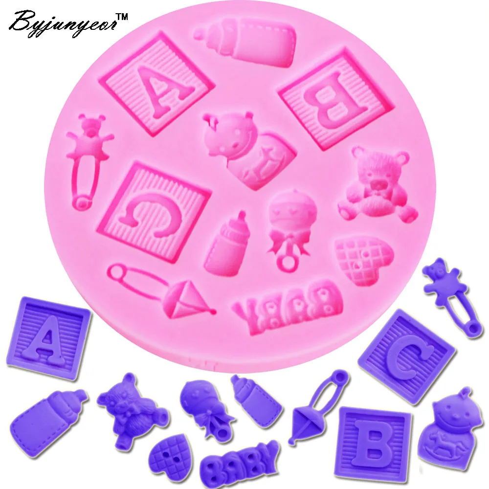 M016 Baby ABC BABY Pin соска УФ смолы силиконовая форма помадка Шоколадные конфеты леденец