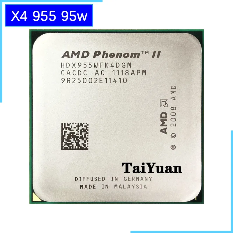 AMD Phenom II X4 955 3.2 GHz 95w Quad Core CPU Processor HDX955WFK4DGM Socket AM3|Процессоры| |