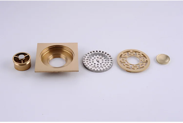 

1pcs 10*10cm Copper Deodorant Square Floor Drain Bathroom Washing Machine Floor Drain Single And Dual Use Specifications