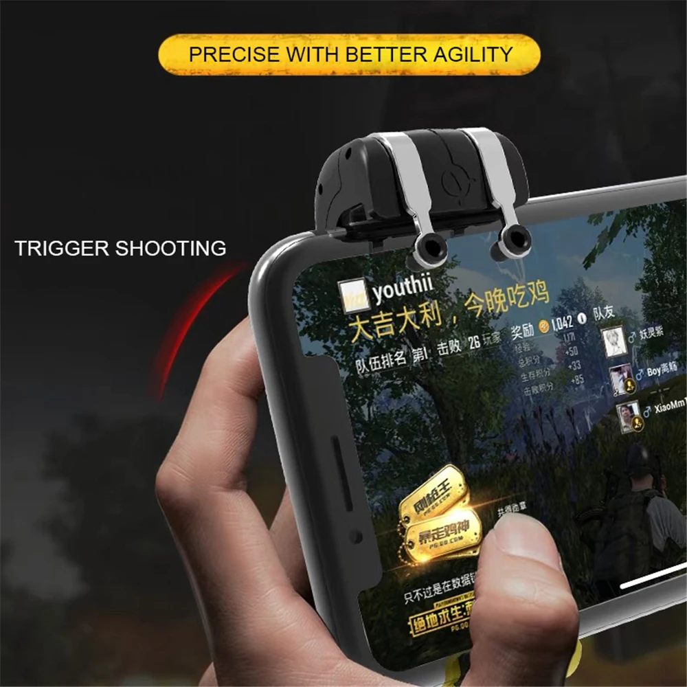 Игра для мобильного телефона триггер Джойстик контроллер геймпад L1R1 стрелок Кнопка огня для смартфонов PUBG iphone и Android 4-6,4 дюймов