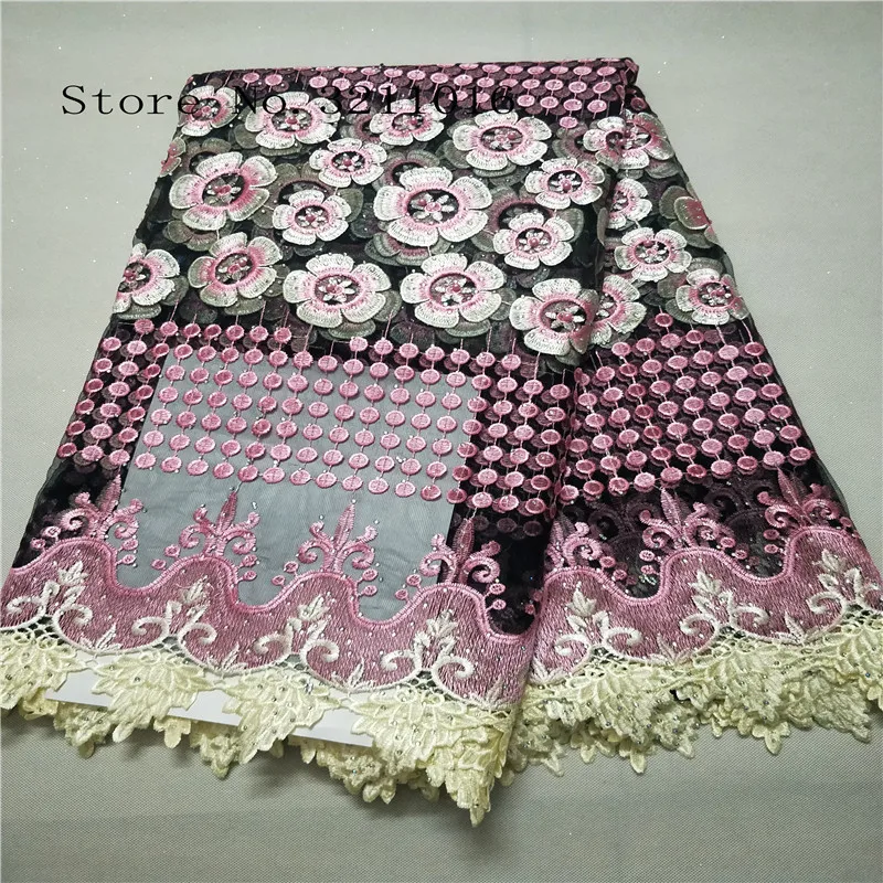 2019 Best selling african cord lace High quality orange french fabric with plenty stones for Nigeria guipure wedding | Дом и сад