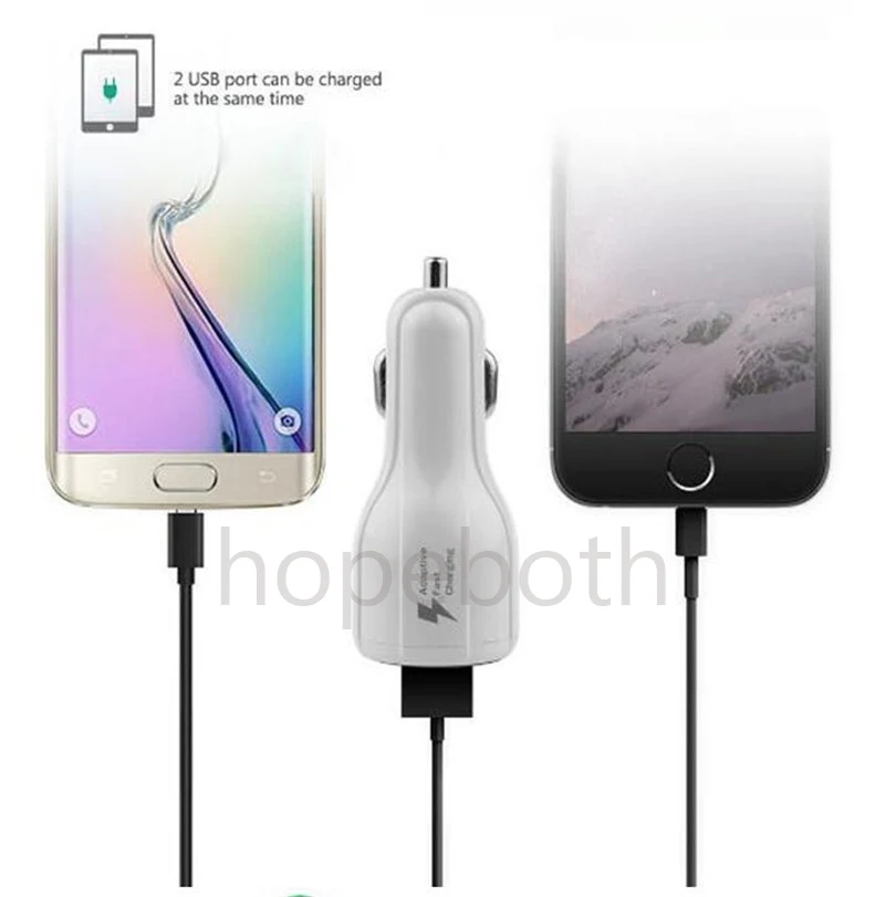 Быстрое зарядное устройство 2 USB порта быстрая зарядка автомобильное адаптер 5 В/9