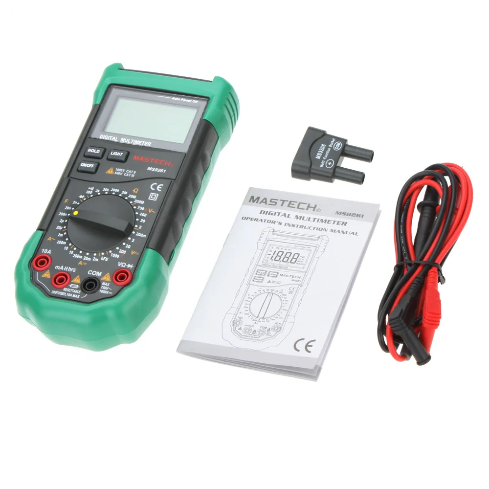 MASTECH MS8261 цифровой мультиметр AC/DC V/A Тестер Сопротивления|digital multimeter|tester metermastech ms8261
