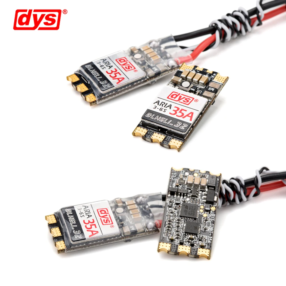1 шт. оригинальный DYS Aria BLHeli_32bit 35A бесщеточный ESC 3 6S Dshot1200 Встроенный датчик