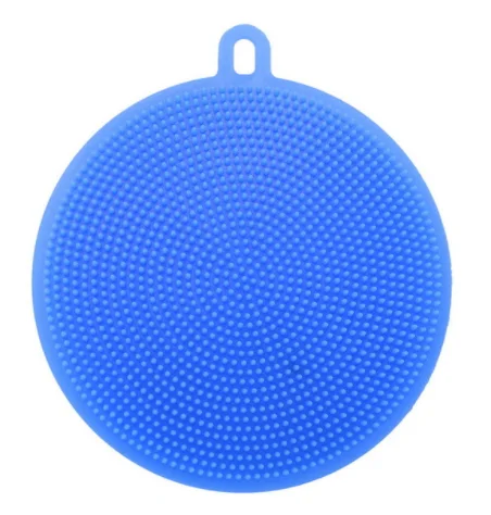 1pcs Blue Волшебные чистящие щетки, мягкая силиконовая миска для посуды, кастрюля, чистящие губки, чистящие подушечки, инструмент для уборки пищи, кухонные аксессуары - Цвет: 1pcs Blue