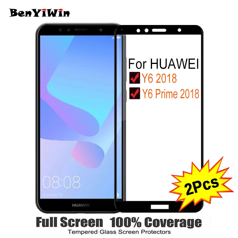 2 шт. Защитное стекло для Huawei Y6 prime 2018 5 70 дюйма 9H|Защитные стёкла и плёнки