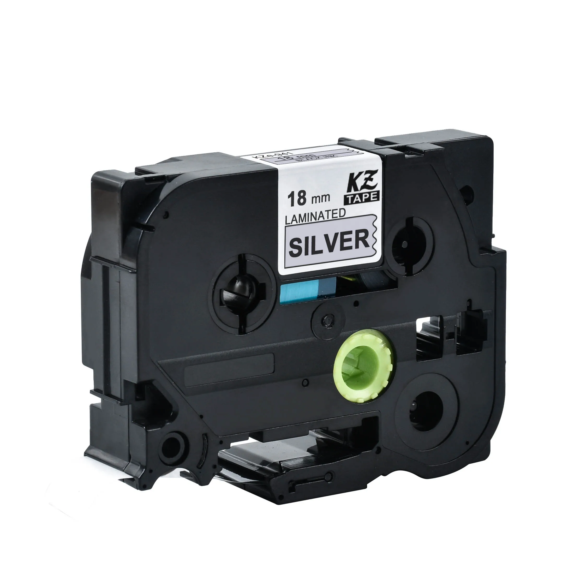 CIDY TZ241 TZ 241 TZe241 TZe 241 ламинированная клейкая tz-241 TZe-241 этикетки лента P Touch черный на белом Совместимость для Brother - Цвет: 18mm black on silver