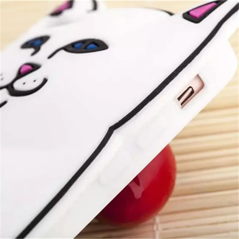 3D милая кот животных силиконовый чехол для iphone 5 5S 6 s плюс защитный телефон