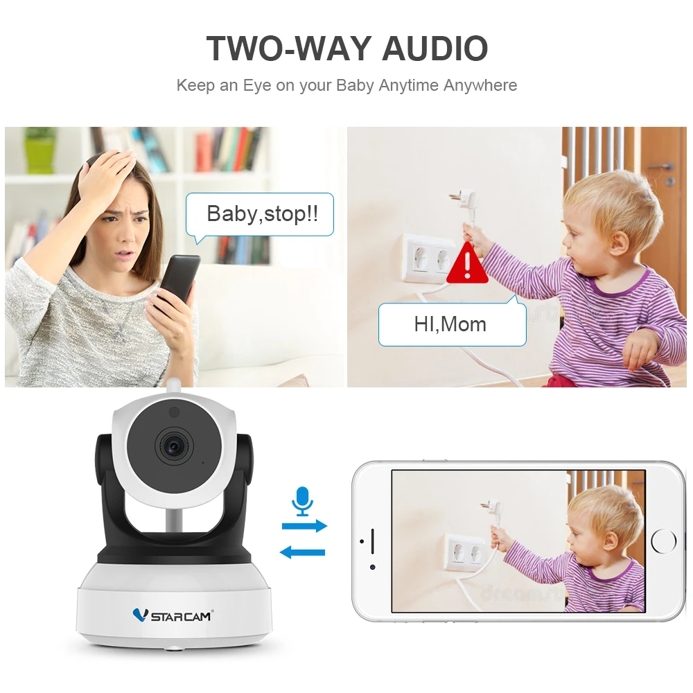 Беспроводная IP камера видеонаблюдения HD 720P с поддержкой Wi Fi|security ip|surveillance wifivstarcam