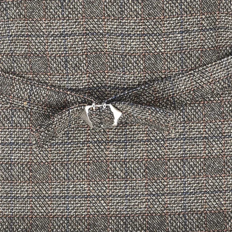 Voboom коричневый для мужчин Slim Fit костюм жилет Блейзер джентльмен весна осень саржевая сетка бизнес мужской жилет однобортный 002