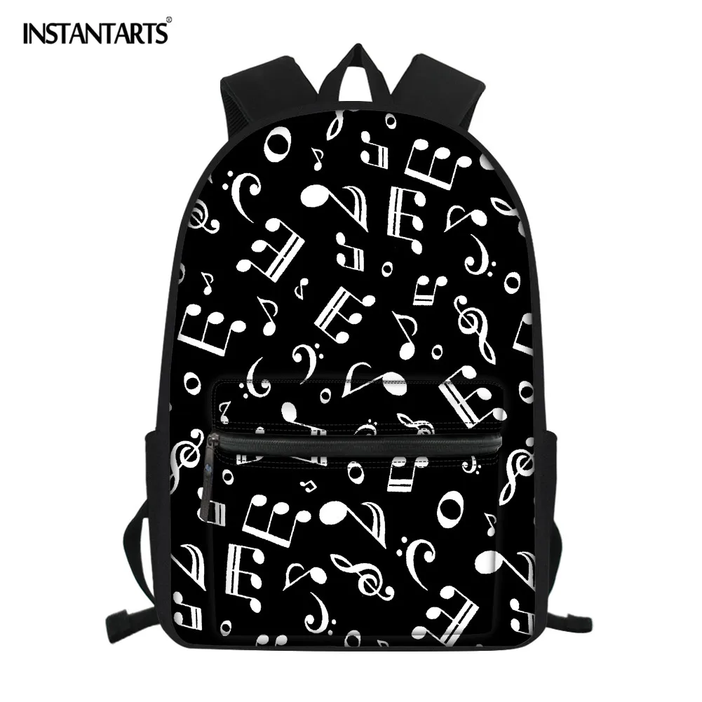 INSTANTARTS Music Notes принт пианино школьные рюкзаки для детей большие повседневные