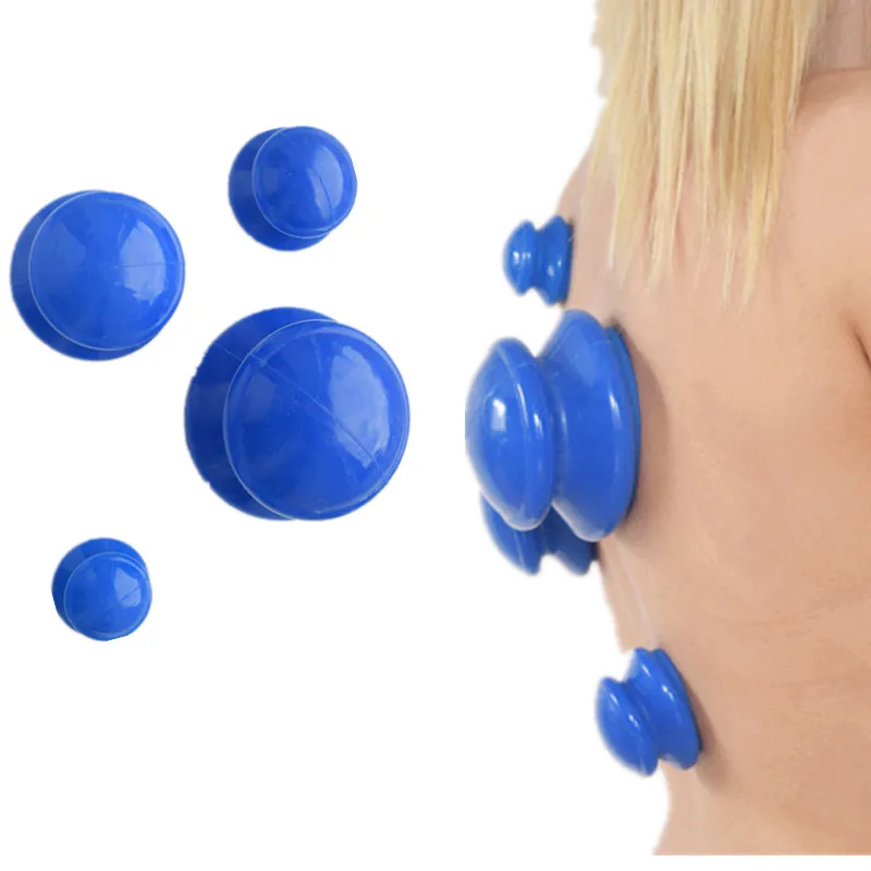 4 шт. силиконовые вакуумные банки для массажа лица|Лечение с помощью медицинских