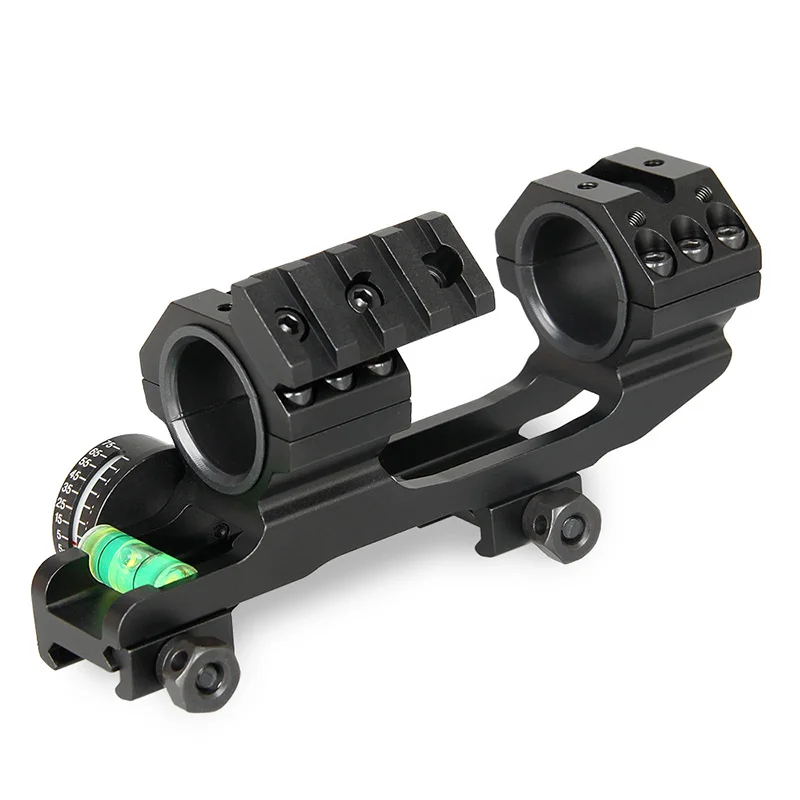 

New Tactical hunting accessories 25.4mm 30mm Double Rings With 20mm Picatinny Weaver Rail Dual Ring Cantilever Rifle Scope Mount