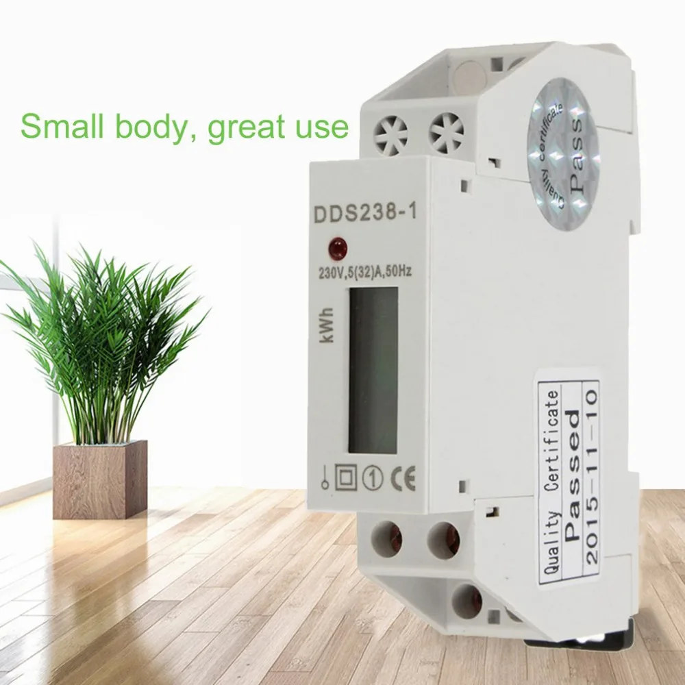ЖК-дисплей DDS238-1 5 (32) A 230V 50 HZ/60Hz однофазный электронный Тип Мини счетчик