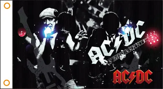 Флаг группа AC/DC баннер на заказ 3x5 футов 90x150 см 100% полиэстер 05|banner custom|custom bannerflags