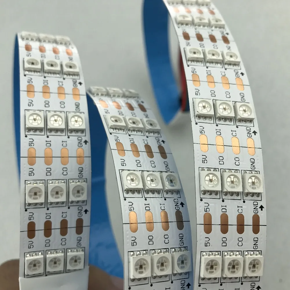 1 метр 144 шт. SK9822 Адресуемых СВЕТОДИОДНЫЙ пиксель полосы пикс./м белый PCB из