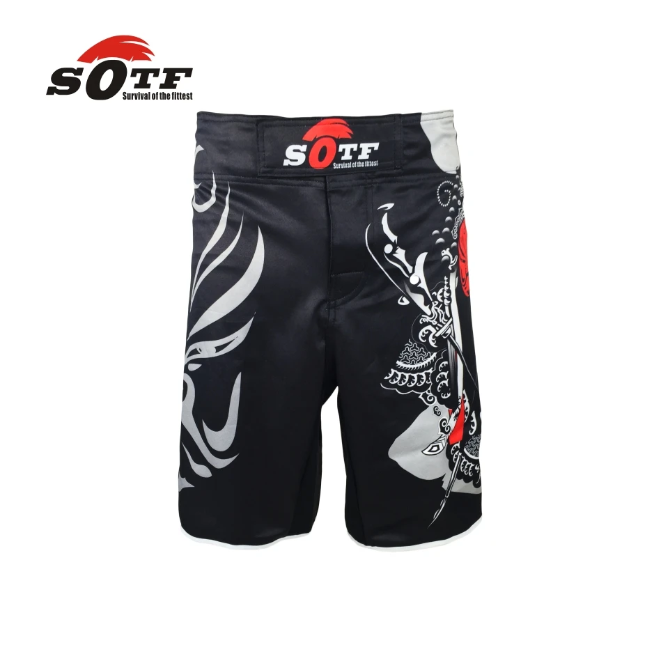 SOTF mma shorts boxing muay thai boxing trunks tiger muay thai kickboxing fight wear guan yu China's wind SOTF mma pretorian