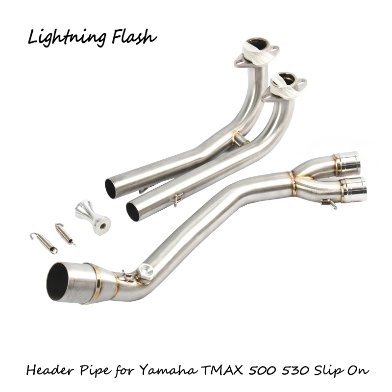 Для Yamaha slip on NMAX 125 155 SMAX 155 XMAX 300 TMAX 500 530 выхлопная труба мотоцикла из нержавеющей стали коллекторная труба 50,8 мм - Цвет: TMAX-A