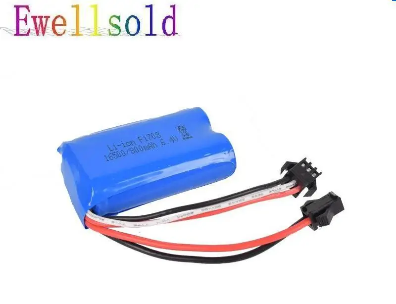 

Ewellsold R/C boat R/C car R/C truck R/C drone 6.4v 800mah Li-ion battery SM 2P plug 2pcs/lot
