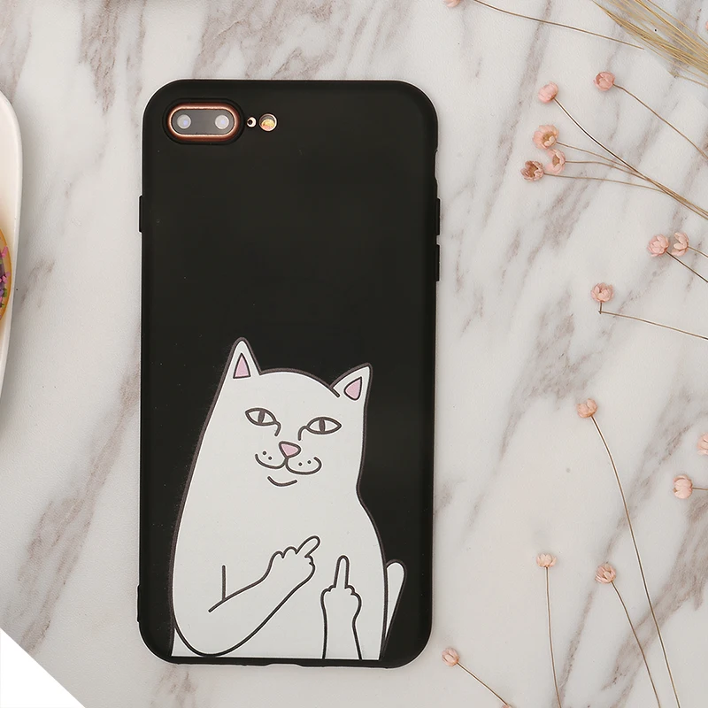 Тонкий чехол Zagter с мультяшным котом для iphone 7 6 6S 5 8 Plus 11 X XR XS MAX карамельные цвета |