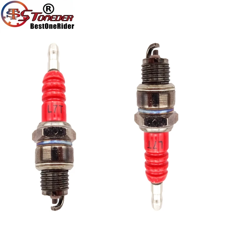 STONEDER 2pcs Pocket Bike L7T Ignition Spark Plug For 2 Stroke 47cc 49cc Engine Minimoto Goped Scooter Mini Dirt ATV Quad | Автомобили и
