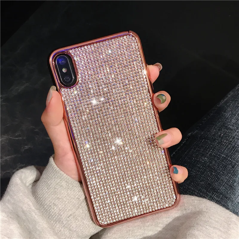 Роскошный чехол со стразами для iPhone XS Max X XR 6 S 7 8 Plus 6Plus 7Plus задняя крышка сотового
