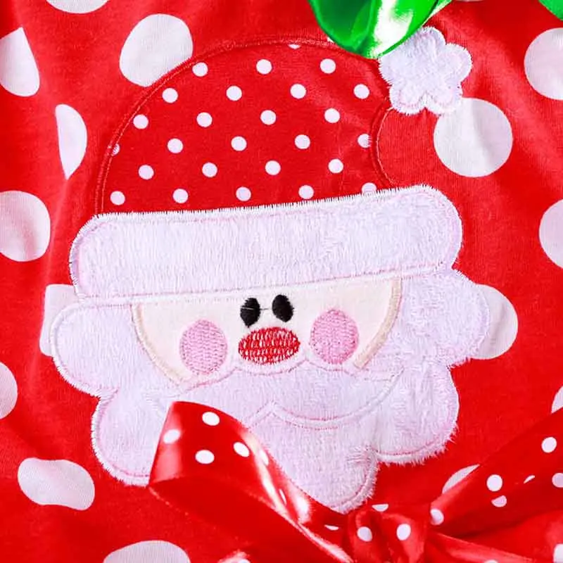 New Arrival Baby Chrismas Dress Children Girls Santa Claus Clothes with Bow Tie Ball Gown Dresses for Year Clothing | Детская одежда и