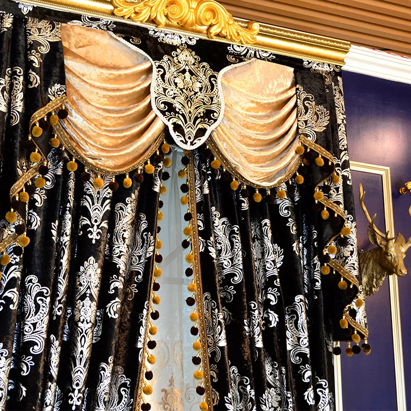 Занавески на заказ черные европейские и американские высококачественные