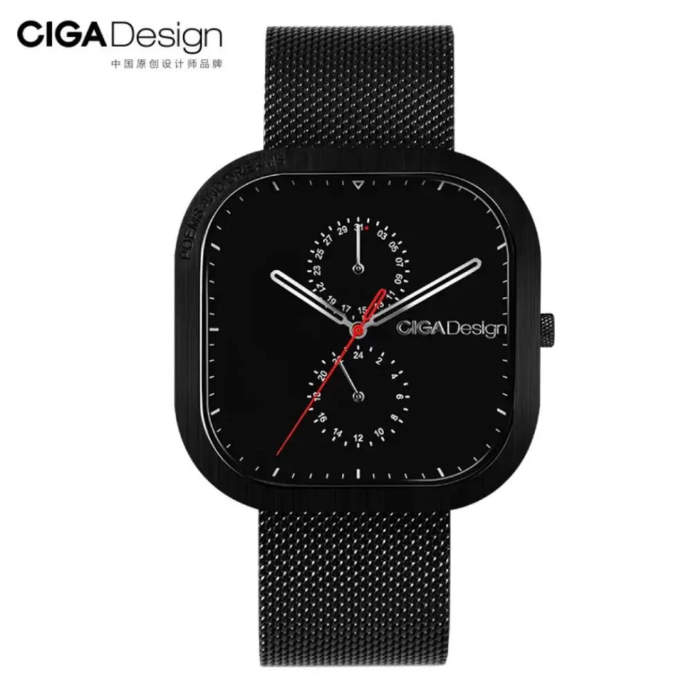 Xiaomi CIGA дизайн P серия ДИЗАЙН простые кварцевые часы квадратные наручные модные