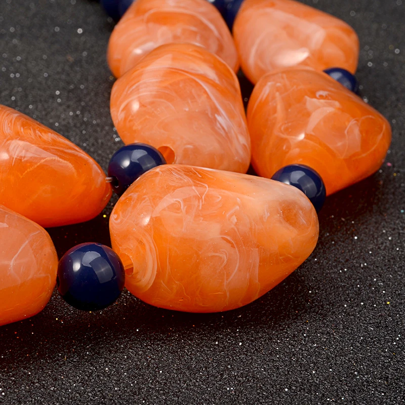 Женское богемное ожерелье двухслойная цепочка с бусинами винтажное ювелирное