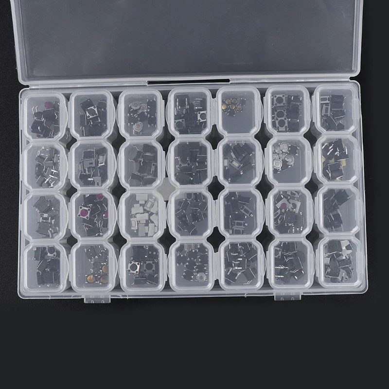 28 Types 280pcs Tactile Push Button Switch Car Remote Button Microswitch Tools Part For Car Remote Air Conditioning