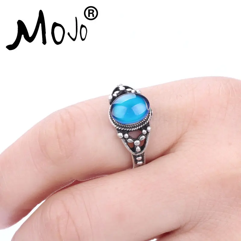 2 шт винтажный набор колец на пальцах кольцо настроения меняющее цвет