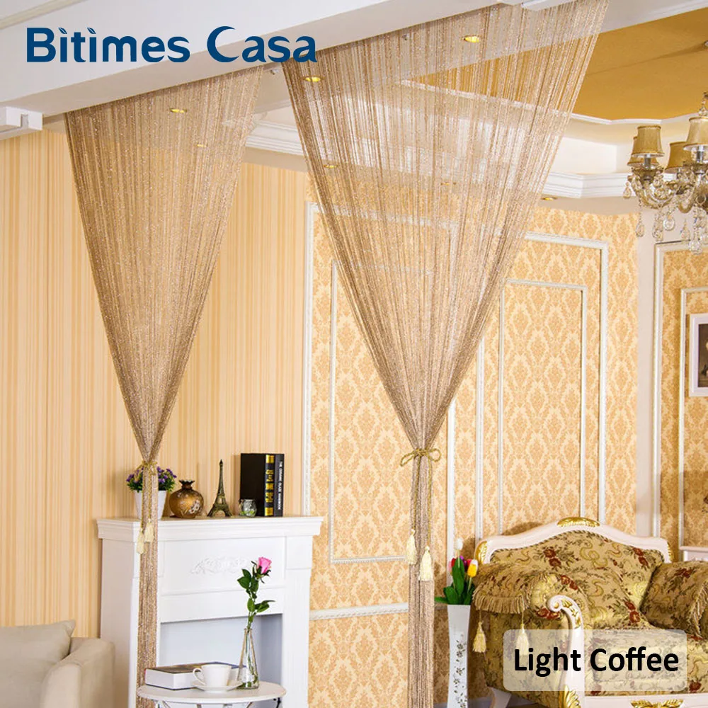 Модная Серебристая мишура занавеска с кисточками и блестящими блестками