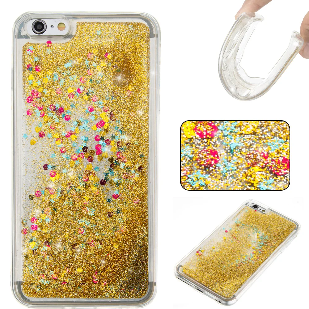Himtop крышка для iPhone 6s 7 8 X Силиконовый чехол мягкий 6 плюс жидкость песок Телефон