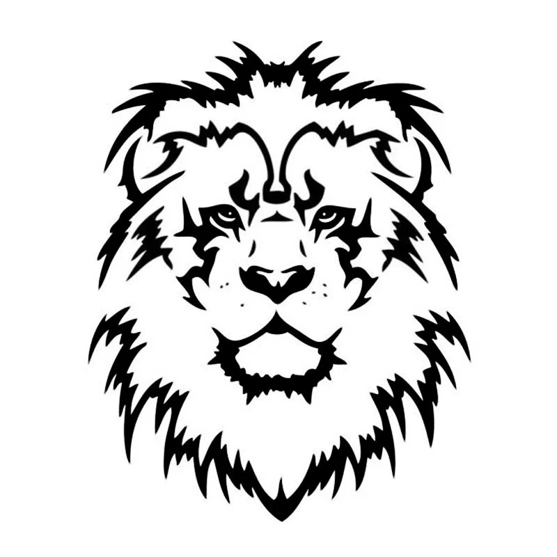 

12.1*15.2CM Lion Head Mighty window Decal The King Of Beasts Cool Stickers