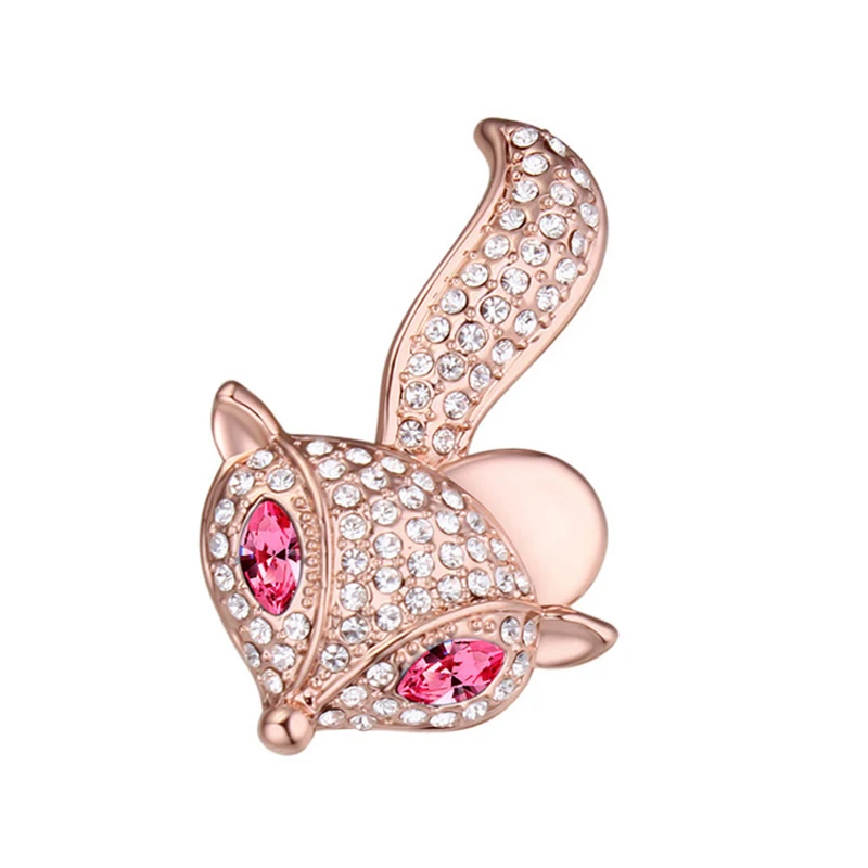 Австрия Кристалл Брошь --- отличная маленькая лиса | Украшения и аксессуары