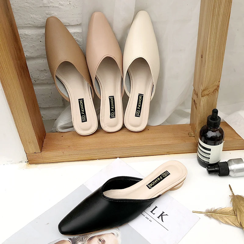 Весна осень Лидер продаж на плоской подошве шлепанцы без задника с открытыми