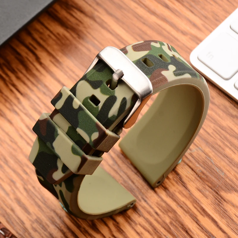 YUEDAER Камуфляжный зеленый силиконовый ремешок для Xiaomi Amazfit Bip, аксессуары для наручных часов, спортивный браслет для Amazfit Bip