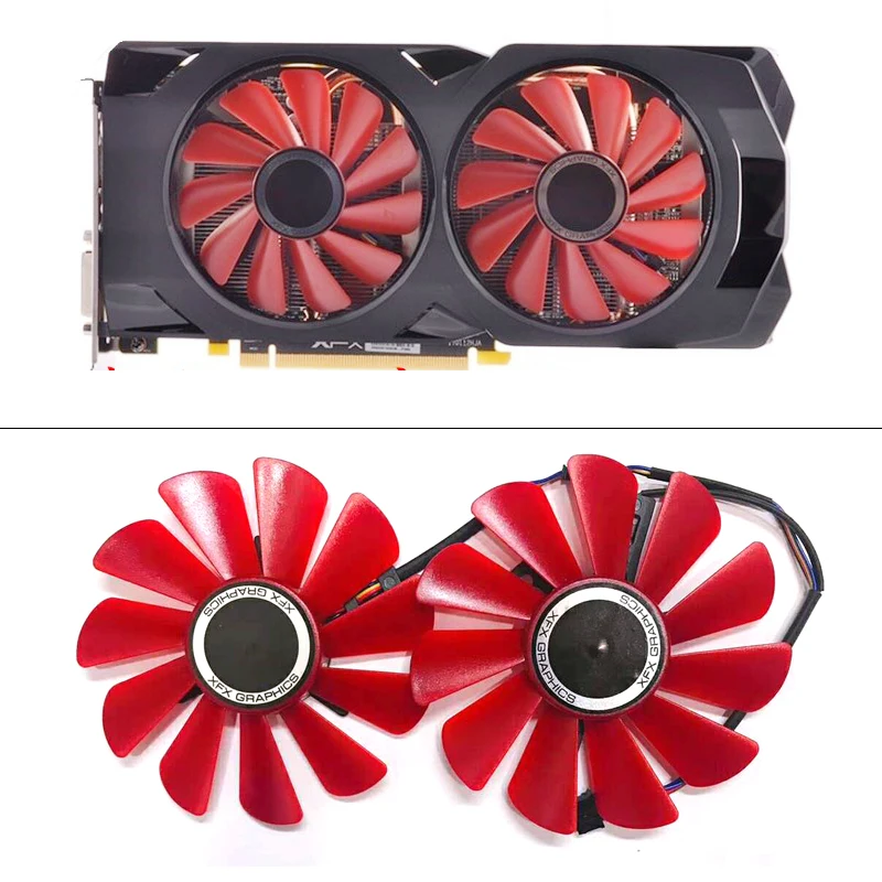 Вентилятор охлаждения для видеокарты XFX RX 570 RS R9 285 390X RX580 Новый охлаждающий