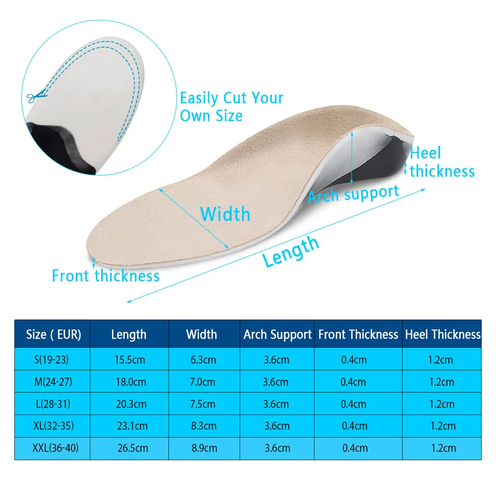 SOCOMFY Orthopedic Insoles For Children Kids Arch Support Flat Foot Flatfoot X/O Leg Orthotic Shoe Heel Pad Inserts | Обувь