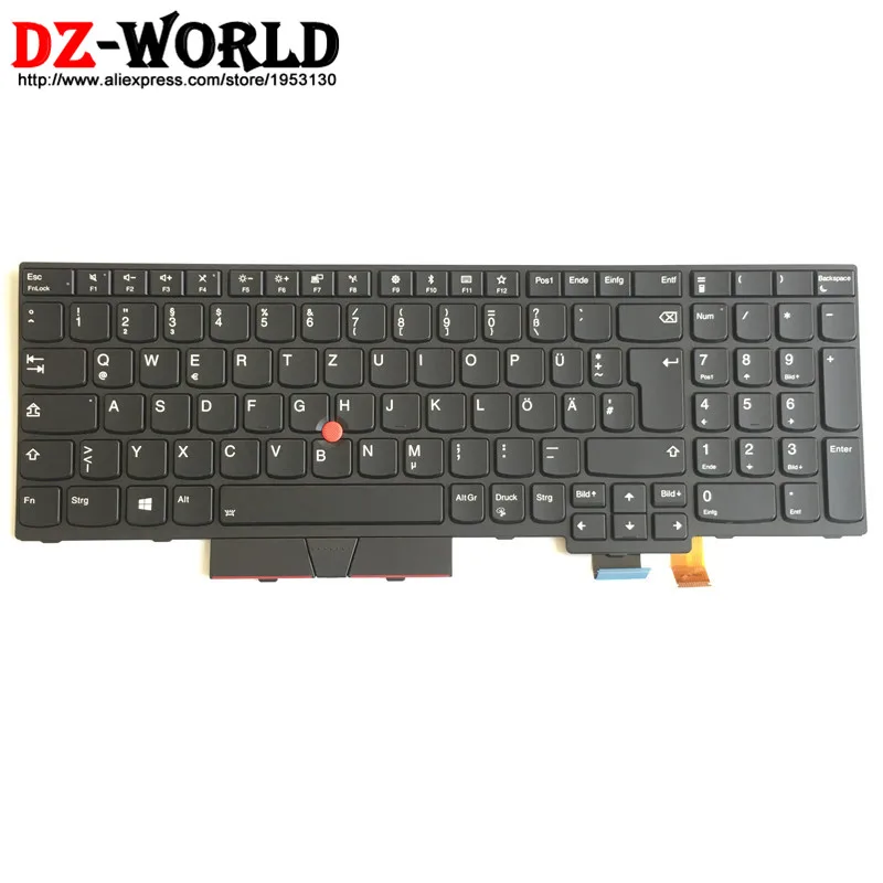 Новая Оригинальная клавиатура GR DE с немецкой подсветкой для Lenovo Thinkpad T570 T580 P51S P52S