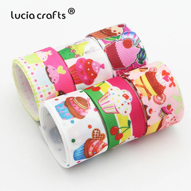 Lucia crafts мульти смешанные печатные корсажные атласные ленты DIY Швейные банты для волос подарочная упаковка Рождественский ленточный аксессуар S0101