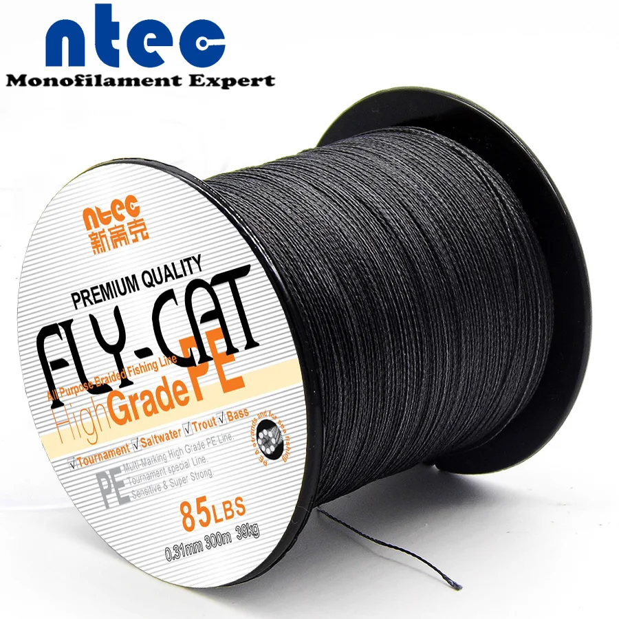 Плетеная рыболовная леска из ПЭ 500 м мультифиламентная 4 пряди от 10 до 80 фунтов