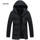 FALIZA 2020 новая зимняя куртка с ветрозащитным капюшоном, Мужское пальто, мужские теплые модные пуховики и парки с хлопковой подкладкой, куртки размера плюс MY21
