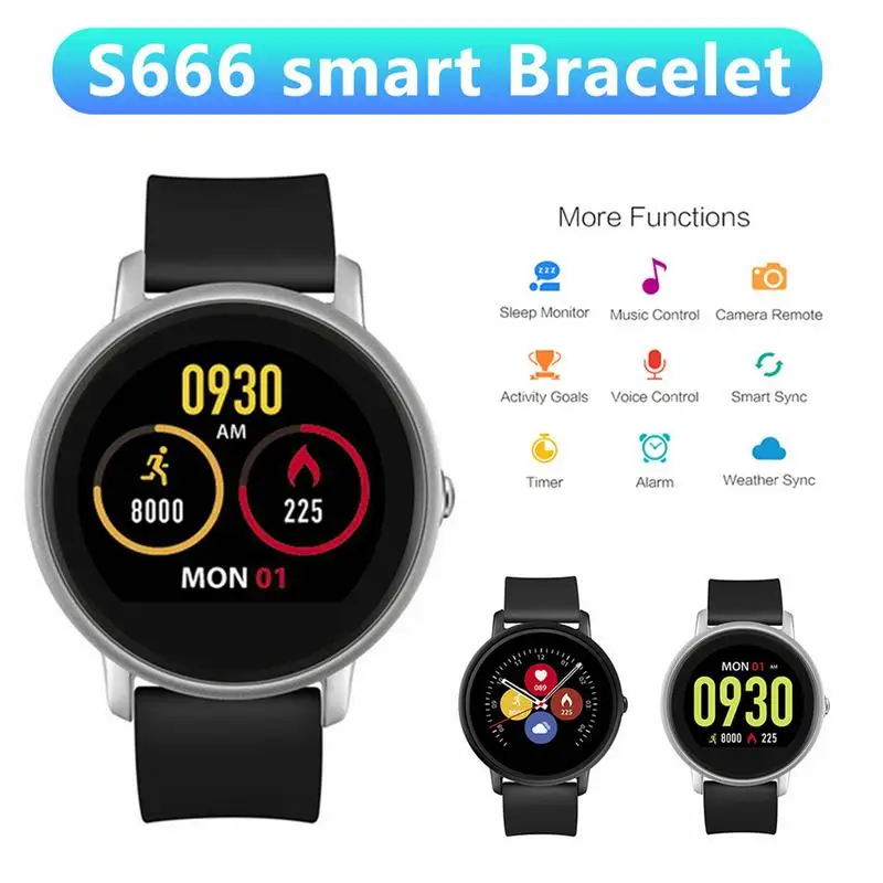 Мужские смарт часы водонепроницаемые пульсометр измеритель артериального