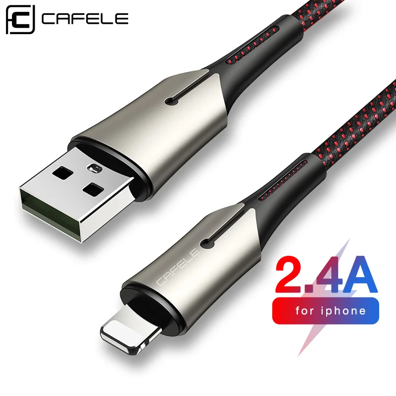Cafele 2.4A USB кабель для iPhone X XS MAX XR 8 7 6 5s 120 см 180 плетеный зарядки IOS передача данных