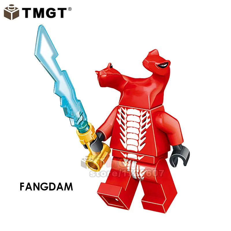 Цвет: желтый Один фильм Nya Jay Zane и Kai Wu Lord Garmadon Snike с оружием строительные блоки игрушки для детей - Цвет: Цвет: желтый