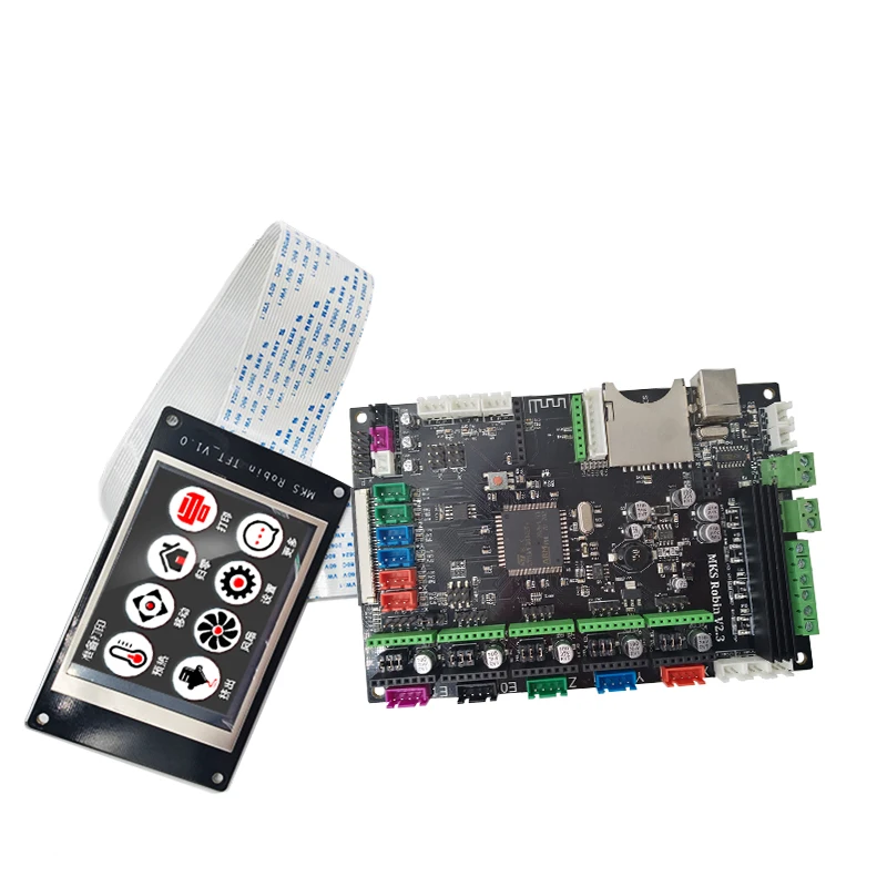 Плата материнская плата с интегрированным контроллером Robin для 3D принтера STM32 MKS